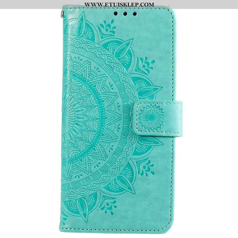 Etui Folio do Xiaomi 12 Pro z Łańcuch Mandala Słoneczna Na Ramiączkach